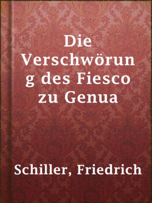 Die Verschwörung des Fiesco zu Genua - ebook